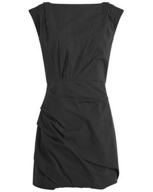 St. Agni Bateau Tuck Mini Dress - Black