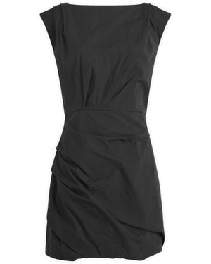 St. Agni Bateau Tuck Mini Dress - Black