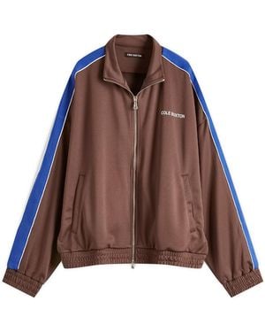 Cole Buxton Contrast Tape Track Jacket - Brown