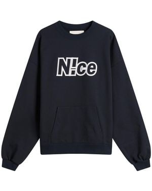 N!CE Embroidered Logo Sweatshirt - Blue