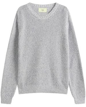 Folk Chain Crew Sweater - Gray