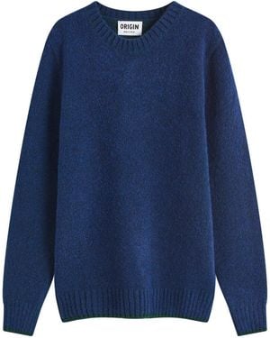 COUNTRY OF ORIGIN Picadilly Tipped Knit Jumper - Blue