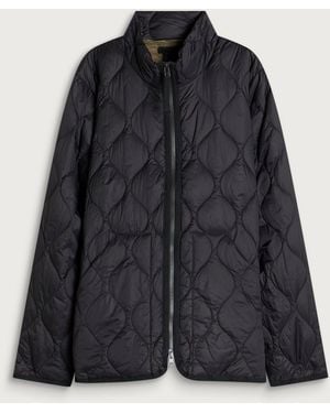 Taion Military Hi-Neck Zip Softshell Down Jacket - Blue