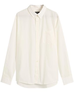 A.P.C. Eduoard Logo Button Down Shirt - White