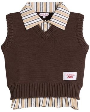 Charles Jeffrey Smart Cropped Vest - Brown