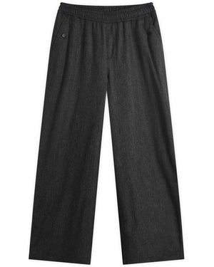 YMC Miners Wool Wide Tailored Trousers - Grey