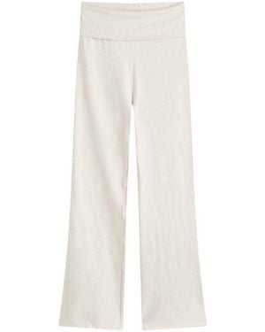 Skims Cotton Jersey Foldover Pant - White