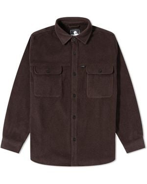 Edwin Jowen Brushed Flannel Overshirt - Brown