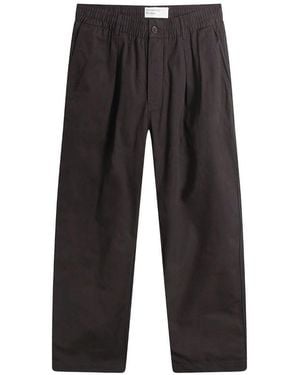 Universal Works Summer Canvas Pleated Track Pant - Gray