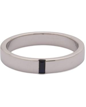 【Miansai】Opus Sapphire Ring,Sterling Silver/Black Opus Sapphire Type Chain Necklace, Sterling Silver w/ Black