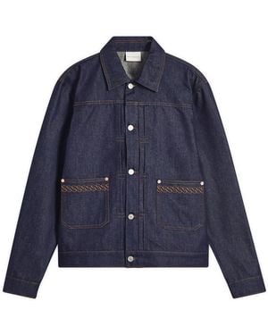 Drole de Monsieur Raw Denim Jacket - Blue
