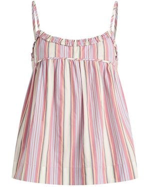 Damson Madder Mafalda Ruffle Neck Top - Pink