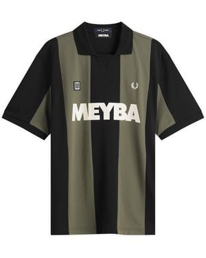 Fred Perry Meyba Cut And Sew Polo Shirt - Black