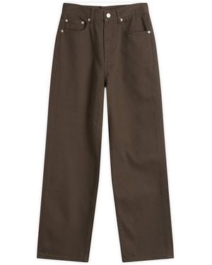 DUNST Essential Straight Leg Jeans - Brown