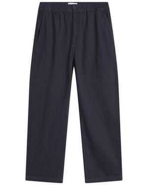 Wax London Kurt Twill Trousers - Blue