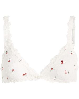 Skims Stretch Lace Triangle Bralette - Natural