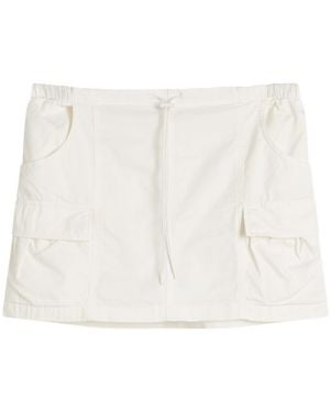 GOOD AMERICAN Twill Mini Skirt - White