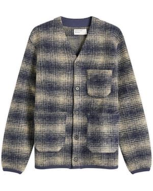 Universal Works Uist Fleece Cardigan - Grey