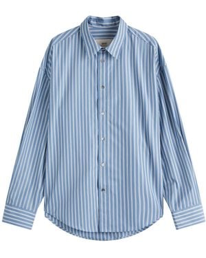 Ami Paris Boxy Fit Stripe Shirt - Blue