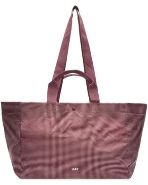 Hay Grid Weekend Bag - Purple