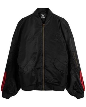 adidas X Willy Chavarria Satin Bomber Jacket - Black
