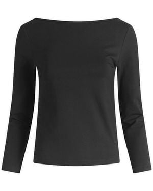 St. Agni Soft Jersey Ballerina Top - Black