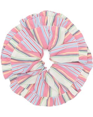 Damson Madder Frill Edge Scrunchie - Pink