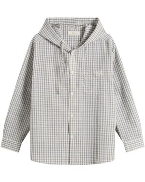 DUNST Classic Hooded Shirt - Grey