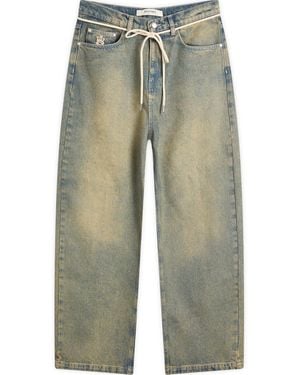 About Blank Wide Leg Denim Jeans - Green