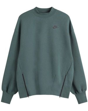 Nike Tech Fleece Oversized Crew Sweat - Green