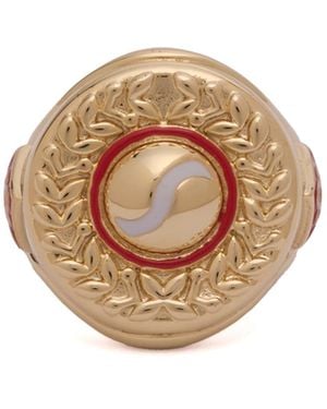 CASABLANCA Sports Medallion Ring - Brown