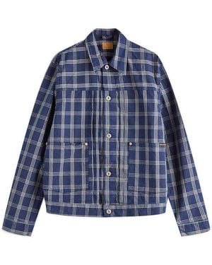 Nudie Jeans Dante Ii Check Jacket - Blue