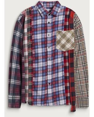 Needles 7 Cut Flannel Shirt - Blue