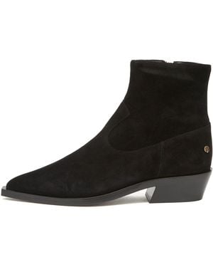 Anine Bing Bekah Flat Western Boots - Black