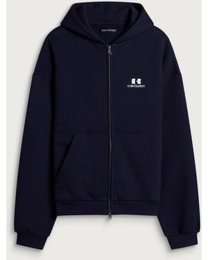 Cole Buxton Icon Logo Zipped Hoodie - Blue