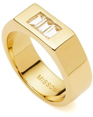 Missoma X Lucy Williams Triple Stone Chunky Ring - Metallic