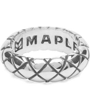 MAPLE Quilted Band Ring - Metallic