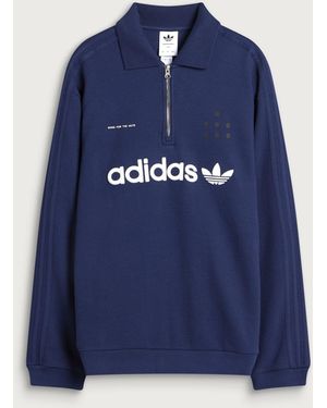 adidas X Song For The Mute Adi008 Long Sleeve Polo Top - Blue
