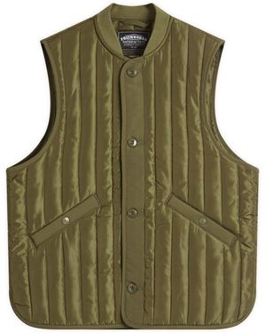 FRIZMWORKS Stripe Quilted Mil Liner Vest - Green