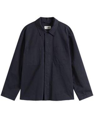 Maison Margiela Mm6 Cotton Workwear Jacket - Blue