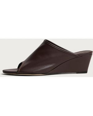 Aeyde Suzanne Wedge Round Toe Sandals - Brown