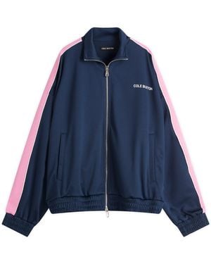 Cole Buxton Contrast Tape Track Jacket - Blue
