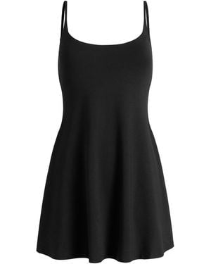 Skims Smooth Lounge Strap Mini Dress - Black