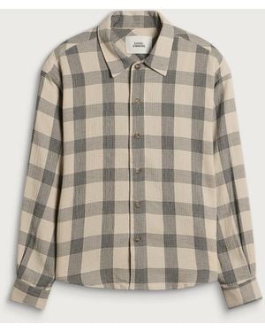 Daniel Simmons Portuguese Flannel Check Shirt - Gray