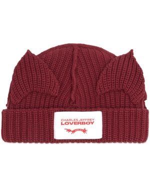 Charles Jeffrey Chunky Ears Beanie - Red