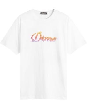 Dime Cursive Cloud T-Shirt - White