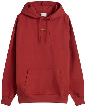 Drole de Monsieur Classic Slogan Hoodie - Red
