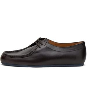 Jil Sander Leather Lace Up Shoe - Brown
