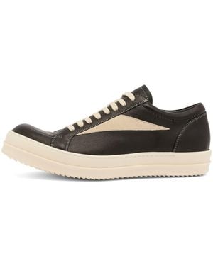 Rick Owens Leather Vintage Sneaks - Black