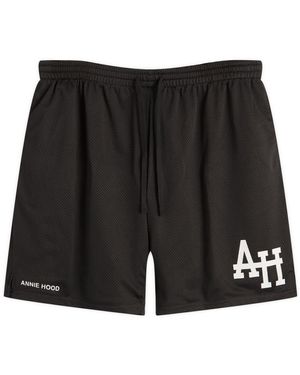 Annie Hood Mesh Shorts - Black